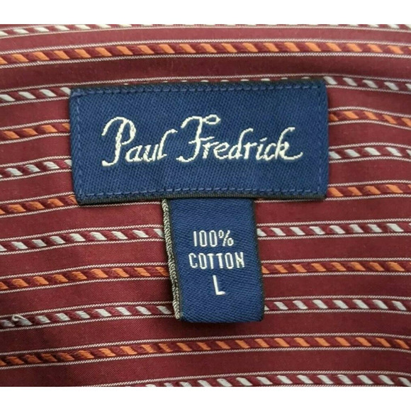 Paul Fredrick Shirt Long Sleeve Button Up Collared - Picture 6 of 8